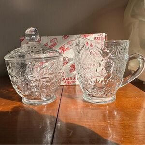 Princess House Fantasia Creamer and Sugar Set